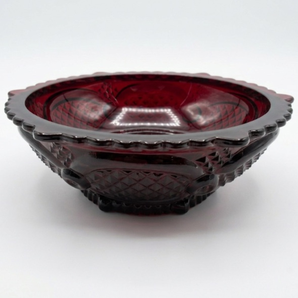 Vintage Avon 1876 Cape Cod Ruby Red Individual Berry Dessert Bowl 5”